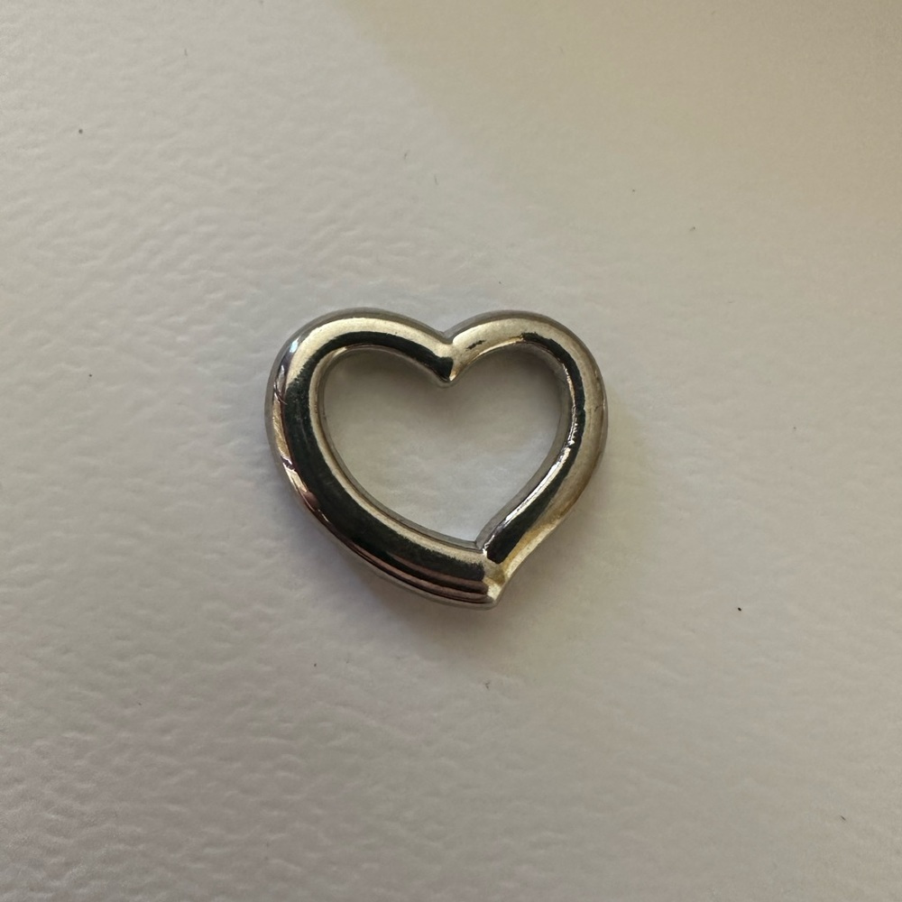 Asymmetric Silver Heart Pendant
